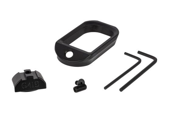 The Agency Arms Glock magwell comes with all the required mounting hardware